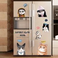 冰箱贴纸装饰贴画卡通温馨餐厅厨房橱柜玻璃自粘冰箱贴创意装饰品|B款萌小猫