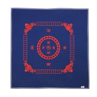 麻将桌布正方形家用加厚消音静音防滑手搓麻将毯扑克台布面桌垫|83*83藏青色