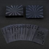 扑克pvc塑料扑克防水黄金扑克土豪金属创意朴克金箔纸扑克|黑色钻石