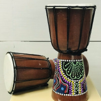 非洲鼓6寸5寸4寸3寸儿童幼儿园彩绘手绘diy初学成人乐器