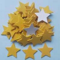 eva儿童奖励五角星贴纸 卡通幼儿海绵泡沫装饰贴星星|5厘米桔黄色五角星50片