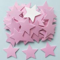 eva儿童奖励五角星贴纸 卡通幼儿海绵泡沫装饰贴星星|4.5厘米粉色五角星50片