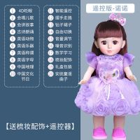 会说话的智能晴雪洋娃娃公主套装大号儿童小女孩玩具生日礼物|诺诺公主+梳妆佩饰 遥控充电-充电器-充电电池+螺丝刀