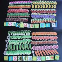 幼儿园小学教师数学教学教具黑板磁性贴动物数字早教水果磁贴卡片|新款100张昆虫卡片+30张数字