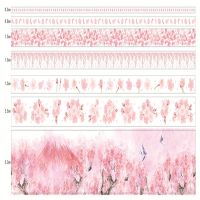 粉色闪点磨砂系列少女心卡通手杖和纸胶带套装diy手帐贴纸素材|浪漫樱花