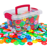 雪花片积木拼插男女孩儿童1-2-3-6-7周岁宝宝力塑料拼装玩具