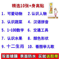 宝宝挂图幼儿童早教1-3岁墙贴认知挂画婴儿识字拼音无声卡片|精选10张早教挂图送胶带+身高贴