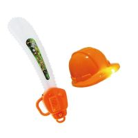 儿童电锯套装光头强帽子电动玩具枪灯光音乐2-3-6男孩玩具|四代电锯+音乐帽