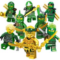 兼容幻影忍者人仔凯赞杰全套劳埃德黄金忍者儿童积具|忍者劳埃德8款合集[送底座] 单买人仔[买二送一]