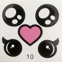 1份120张棉花糖贴纸卡通 圆梦花式棉花糖眼睛嘴巴贴纸非食用|10号120张