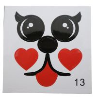 1份120张棉花糖贴纸卡通 圆梦花式棉花糖眼睛嘴巴贴纸非食用|13号120张