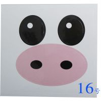 1份120张棉花糖贴纸卡通 圆梦花式棉花糖眼睛嘴巴贴纸非食用|16号120张