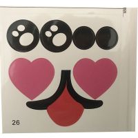 1份120张棉花糖贴纸卡通 圆梦花式棉花糖眼睛嘴巴贴纸非食用|26号120张