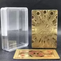 土豪金镀金黑金不掉色塑料黄金创意收藏防水金箔扑克黑色扑克|[十二星座系列]-双鱼座