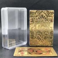土豪金镀金黑金不掉色塑料黄金创意收藏防水金箔扑克黑色扑克|[十二星座系列]-金牛座
