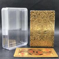 土豪金镀金黑金不掉色塑料黄金创意收藏防水金箔扑克黑色扑克|[十二星座系列]-巨蟹座