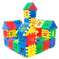 3-9岁儿童数字方块塑料积木屋大块房屋拼插拼图幼儿颗粒玩具