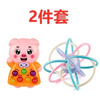 儿童早教音乐0-3岁手机宝宝玩具快乐小猪学习机打地鼠|2件套比x猪打地鼠+中曼l哈顿球 欢随机色