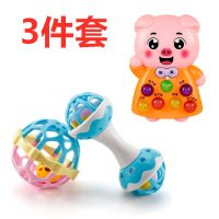 儿童早教音乐0-3岁手机宝宝玩具快乐小猪学习机打地鼠|3件套比x猪打地鼠+暖l软胶球+哑铃 欢随机色