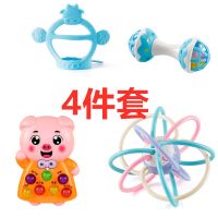 儿童早教音乐0-3岁手机宝宝玩具快乐小猪学习机打地鼠|4件比x猪打地鼠+中球+哑铃+l吃手 欢随机色