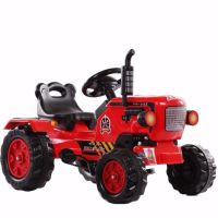 儿童四轮电动拖拉机双人男孩玩具车大号工程车东方红可骑可坐人|脚蹬+车斗