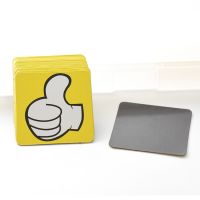 黑板磁贴教具卡通可爱磁力冰箱软磁贴大拇指磁性贴磁铁白板奖励贴|5cm大号大拇指磁贴/黄色20片