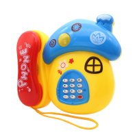 婴儿童玩具音乐电话手机灯光蘑菇电话机宝宝玩具1-3岁男女孩