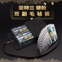 土豪金金箔创意扑克黄金色扑克 创意收藏防水黄金色金箔扑克|迪拜假日银双副毛毡装