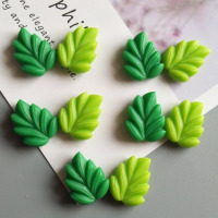 树脂装饰冰箱贴磁贴磁铁贴 田园花朵创意白板贴卡通磁性贴|树叶10个 小号