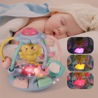小鸡声光音乐软胶手抓球婴儿早教绕珠串珠牙胶摇铃宝宝玩具