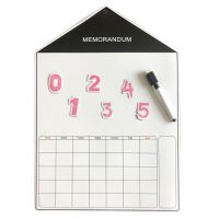 冰箱磁性贴可擦写3d卡通可爱创意记事留言板装饰软磁吸磁贴可订制|房子款42X28CM(送笔和数字贴)