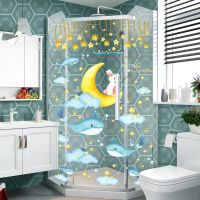 卡通贴画宝宝卧室儿童房墙壁装饰幼儿园教室布置墙贴纸自粘墙纸|星星挂饰+星空兔子+蓝色鲸鱼 大