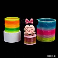 魔力彩虹圈玩具发光七彩弹力拉环儿童大号魔术表演彩虹圈塑料弹簧