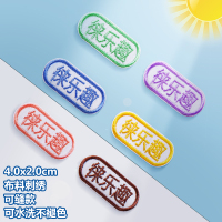 儿童名字印章幼儿园姓名贴布刺绣防水可免缝水洗名字贴纸定制印章