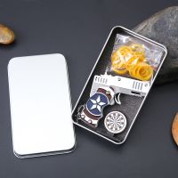 锌合金六连发折叠皮筋枪 儿童玩具皮筋枪模型摆件