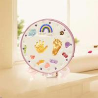 宝宝手足印手脚印手印新生的婴儿童胎毛纪念品永久满月百天礼物