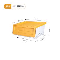 特大号儿童玩具收纳箱前开式透明衣物零食塑料收纳盒储物整理箱子
