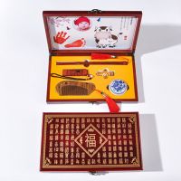 头发做胎毛画DIY自制婴儿纪念品胎毛笔制作定制宝宝手足印脐带章