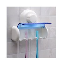 创意浴室吸盘牙刷架可拆洗壁挂刷牙卫生间牙刷盒吸壁式牙具架简约生活日用浴室用品 精选特买