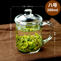 水具/水杯加厚玻璃杯带把茶杯水杯带盖泡茶杯礼品杯子家用盖杯简约现活日用家居百货家居器皿 精选特买