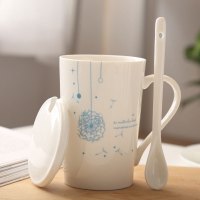 简约现活日用家居百货陶瓷杯咖啡杯创意杯子情侣水杯带盖茶杯牛奶杯学生马克杯水具/水杯 精选特买