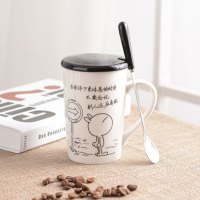 简约现活日用家居百货陶瓷杯咖啡杯创意杯子情侣水杯带盖茶杯牛奶杯学生马克杯水具/水杯 精选特买