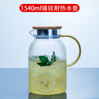 北欧风冷水壶耐高温锤纹凉水杯套装透明家用玻璃凉白开水杯大容量凉水壶家居器皿 精选特买