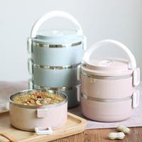 饭盒便当盒1人双层学生2带盖保温便携成人外带餐盒简约现活日用家居百货 精选特买
