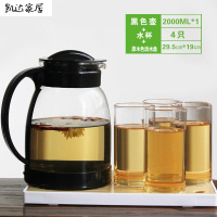 家用凉水壶玻璃耐热高温防爆大容量水瓶凉白开水杯茶壶套装冷水壶 精选特买