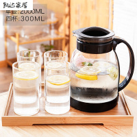 家用凉水壶玻璃耐热高温防爆大容量水瓶凉白开水杯茶壶套装冷水壶 精选特买