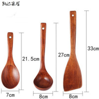 耐高温长柄木铲子炒菜锅铲实木家用不粘锅饭铲汤勺木勺子套装厨具 锅铲+汤勺 精选特买