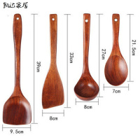 耐高温长柄木铲子炒菜锅铲实木家用不粘锅饭铲汤勺木勺子套装厨具 锅铲+汤勺 精选特买