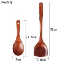 耐高温长柄木铲子炒菜锅铲实木家用不粘锅饭铲汤勺木勺子套装厨具 锅铲+汤勺 精选特买