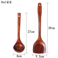 耐高温长柄木铲子炒菜锅铲实木家用不粘锅饭铲汤勺木勺子套装厨具 锅铲+汤勺 精选特买